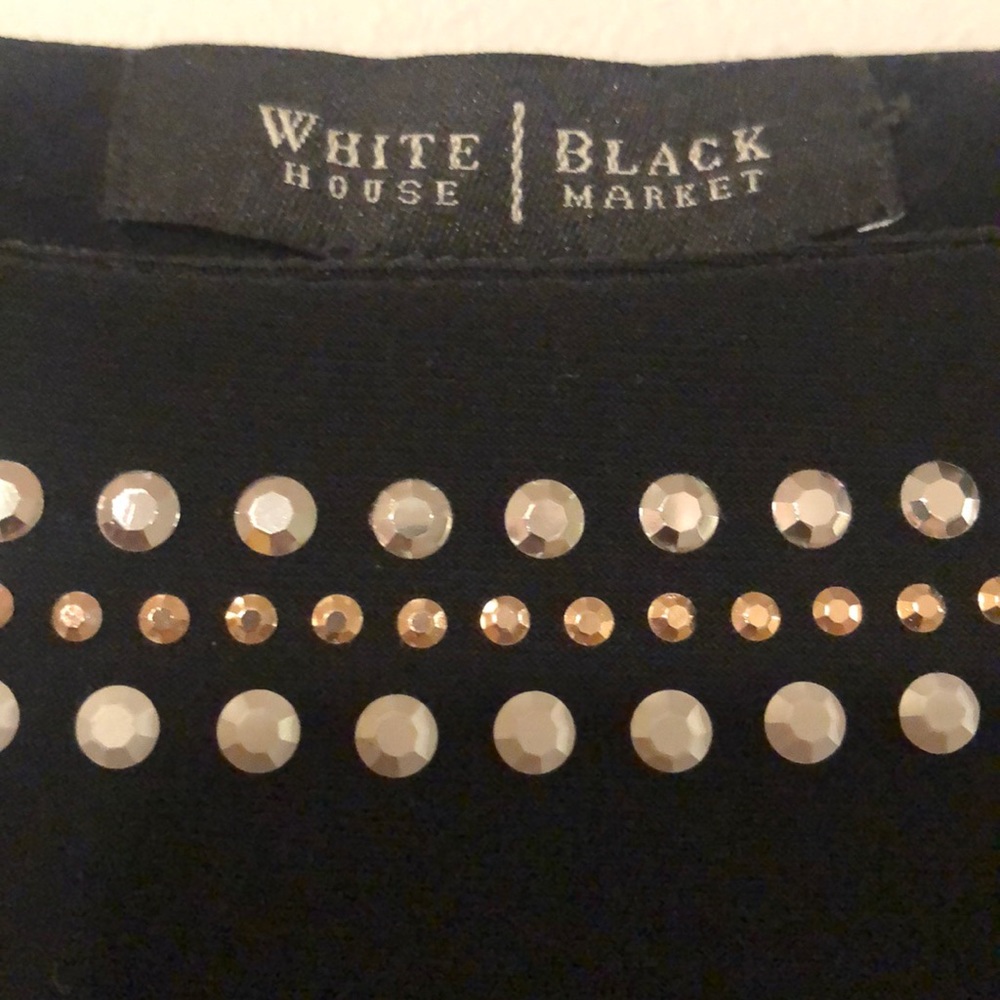 WHBM Black Dress Gold & Silver Embroidering - Picture 5 of 7